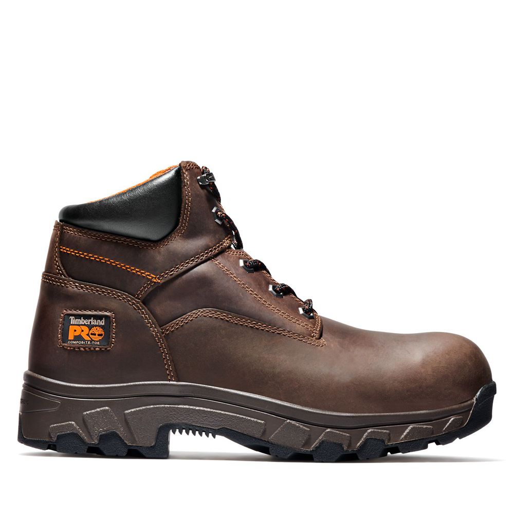 Timberland Μποτακια Εργασίας Ανδρικα Καφε - Pro® Workstead 6" Comp Toe - Greece 3285617-MC